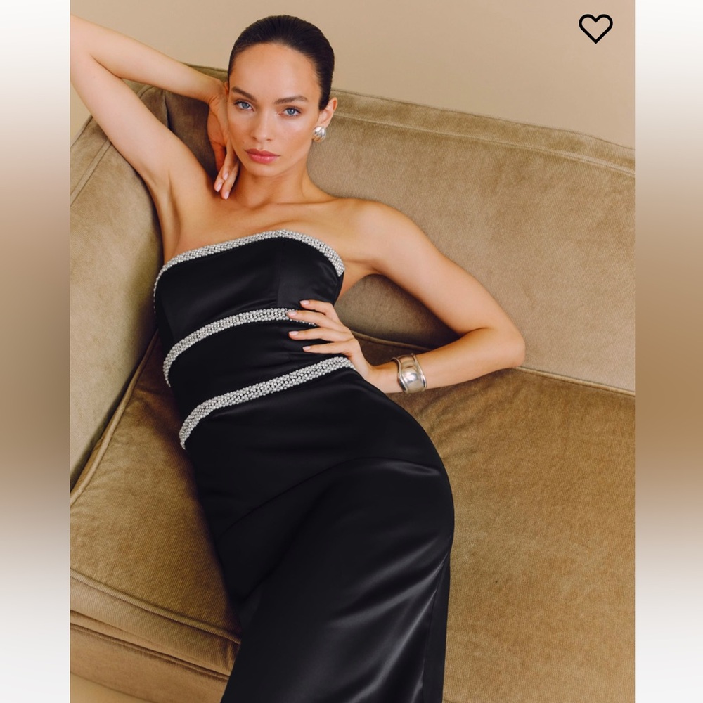 Reformation Araminta Dress Black - Size 4